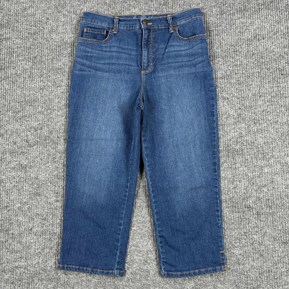 Gloria Vanderbilt Amanda Capri Jeans Womens 6 Blue All Around Slimming Effect